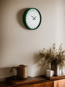 Göstergeli Yeşil Plastik Duvar Saati 36 cm · Model PP-3697L
