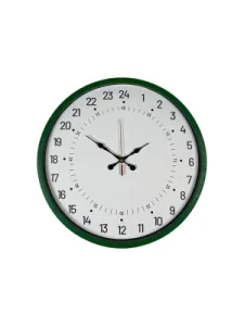Göstergeli Yeşil Plastik Duvar Saati 36 cm · Model PP-3697L