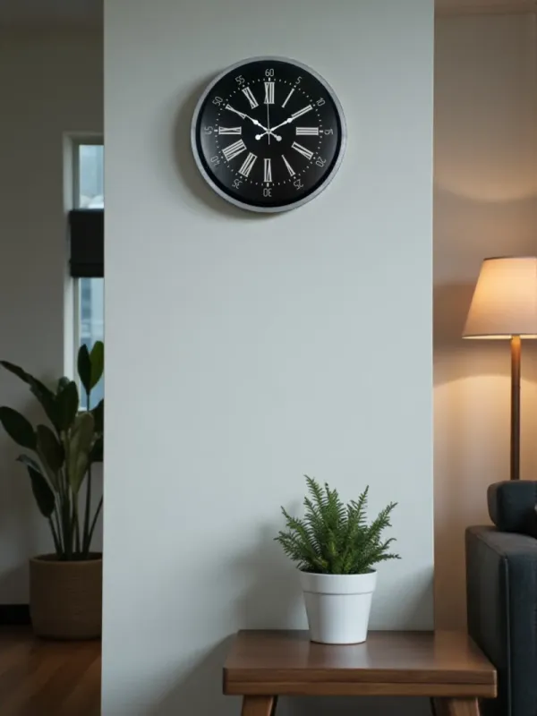 Gri Plastik Duvar Saati 36 cm · Model PP-3659K