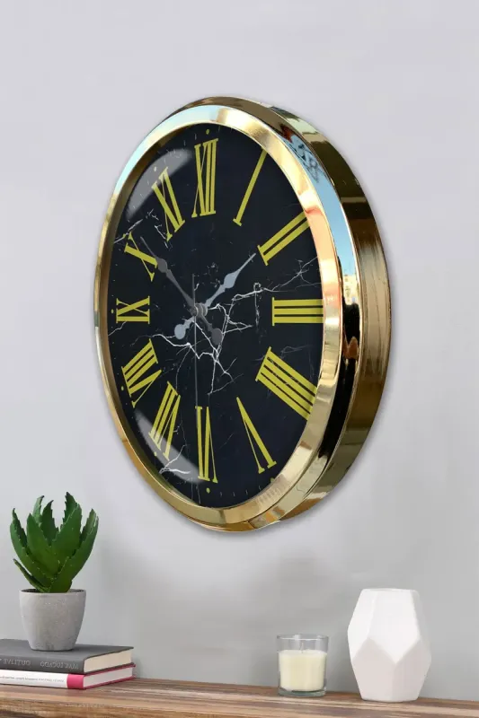 Gold Metal Duvar Saati 52 cm · Model 5271G