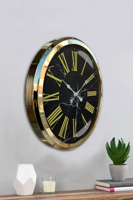 Gold Metal Duvar Saati 52 cm · Model 5271G