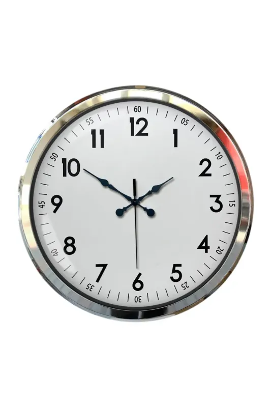 Krom Metal Duvar Saati 52 cm · Model 5205K