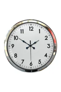 Krom Metal Duvar Saati 52 cm · Model 5205K