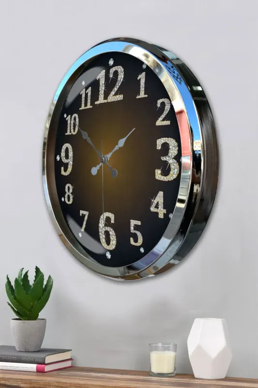 Krom Metal Duvar Saati 52 cm · Model 5221K