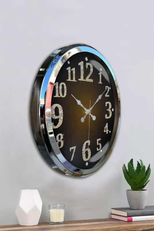 Krom Metal Duvar Saati 52 cm · Model 5221K