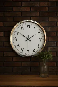 Krom Metal Duvar Saati 52 cm · Model 5299K