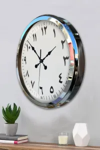 Krom Metal Duvar Saati 52 cm · Model 5299K