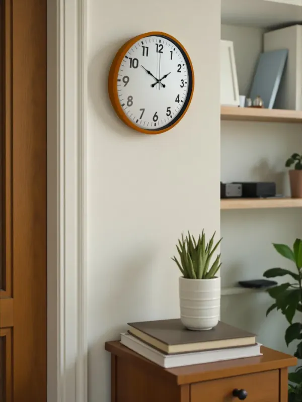 Turuncu Plastik Duvar Saati 36 cm · Model PP-3601O