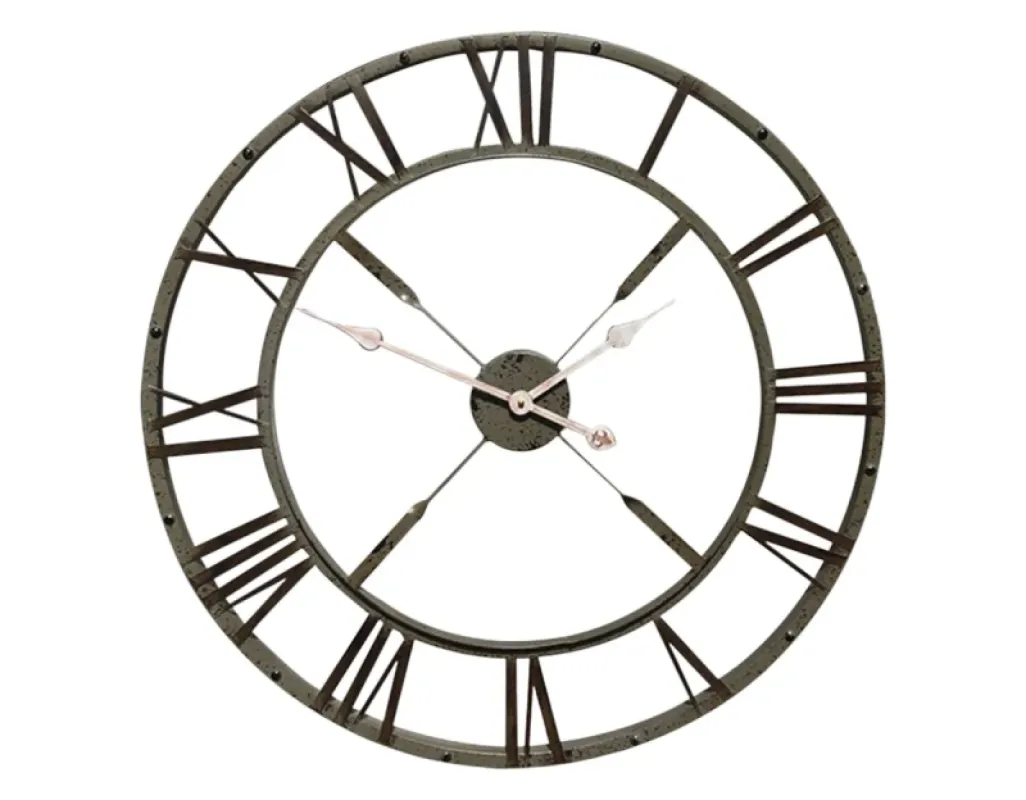 Eskitme Metal Duvar Saati 73 cm · Model 7301E