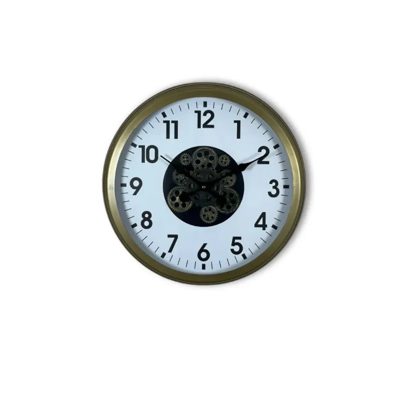 Eskitme Metal Çarklı Duvar Saati 60 cm · Model C-6001E