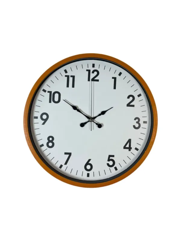 Turuncu Plastik Duvar Saati 36 cm · Model PP-3601O