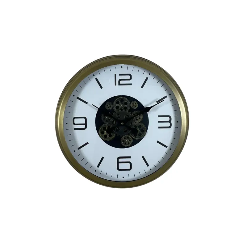 Eskitme Metal Çarklı Duvar Saati 60 cm · Model C-6008E