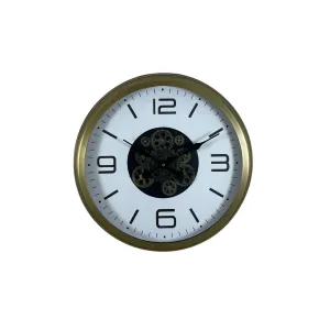 Eskitme Metal Çarklı Duvar Saati 60 cm · Model C-6008E