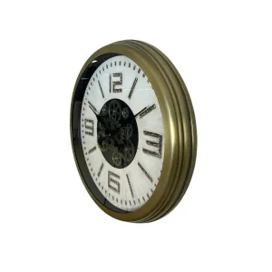 Eskitme Metal Çarklı Duvar Saati 60 cm · Model C-6016E