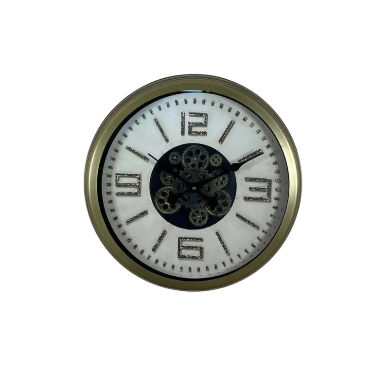 Eskitme Metal Çarklı Duvar Saati 60 cm · Model C-6016E