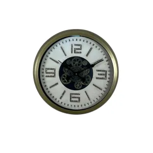 Eskitme Metal Çarklı Duvar Saati 60 cm · Model C-6016E