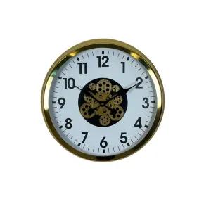 Gold Metal Çarklı Duvar Saati 60 cm · Model C-6001G