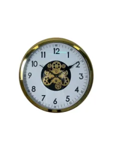 Gold Metal Çarklı Duvar Saati 60 cm · Model C-6005G