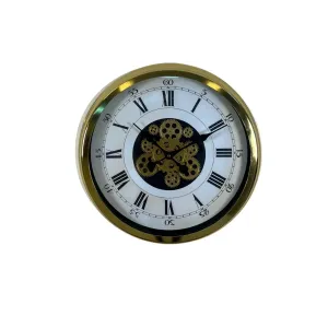 Gold Metal Çarklı Duvar Saati 60 cm · Model C-6056G