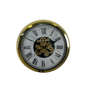 Gold Metal Çarklı Duvar Saati 60 cm · Model C-6057G
