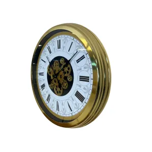 Gold Metal Çarklı Duvar Saati 60 cm · Model C-6061G