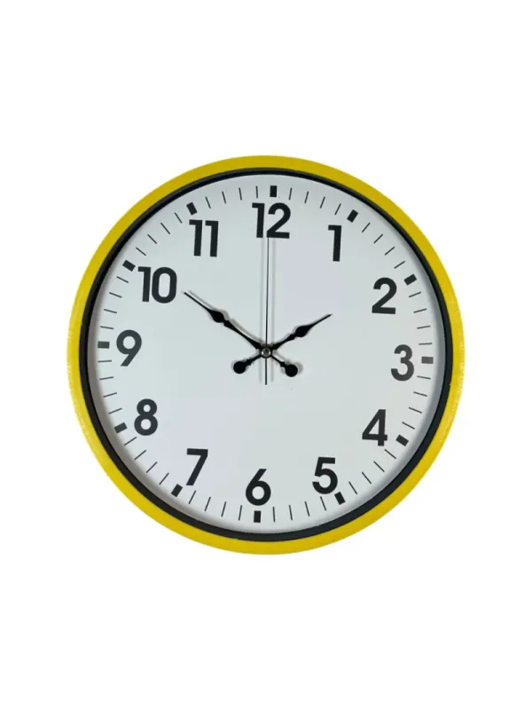 Sarı Plastik Duvar Saati 36 cm · Model PP-3601Y