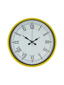 Roma Rakamlı Sarı Plastik Duvar Saati 36 cm · Model PP-3655Y
