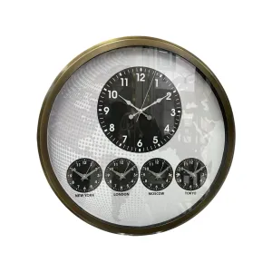 Retro Görünümlü Eskitme Metal Dünya Saati 52 cm · Model DS-5231E