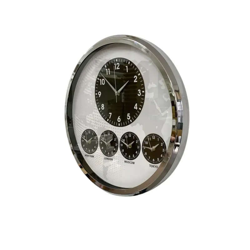 Krom Metal Dünya Saati 52 cm · Model DS-5231K