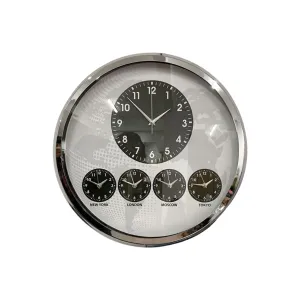 Krom Metal Dünya Saati 52 cm · Model DS-5231K