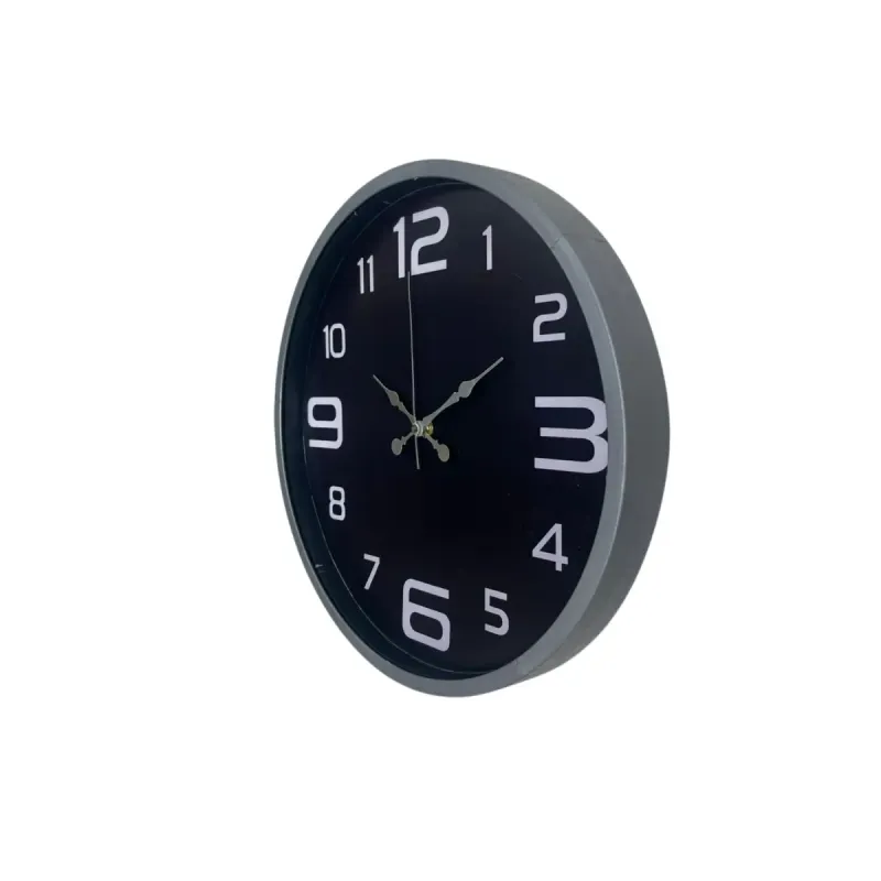 Gri Plastik Duvar Saati 36 cm · Model PP-3609K