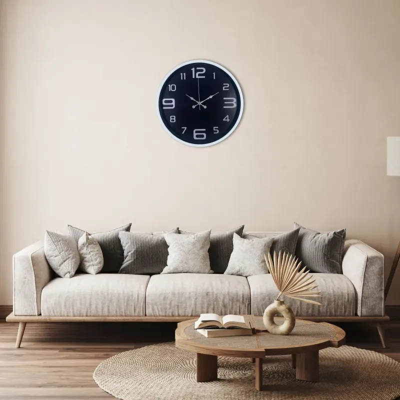 Beyaz Plastik Duvar Saati 36 cm · Model PP-3609W