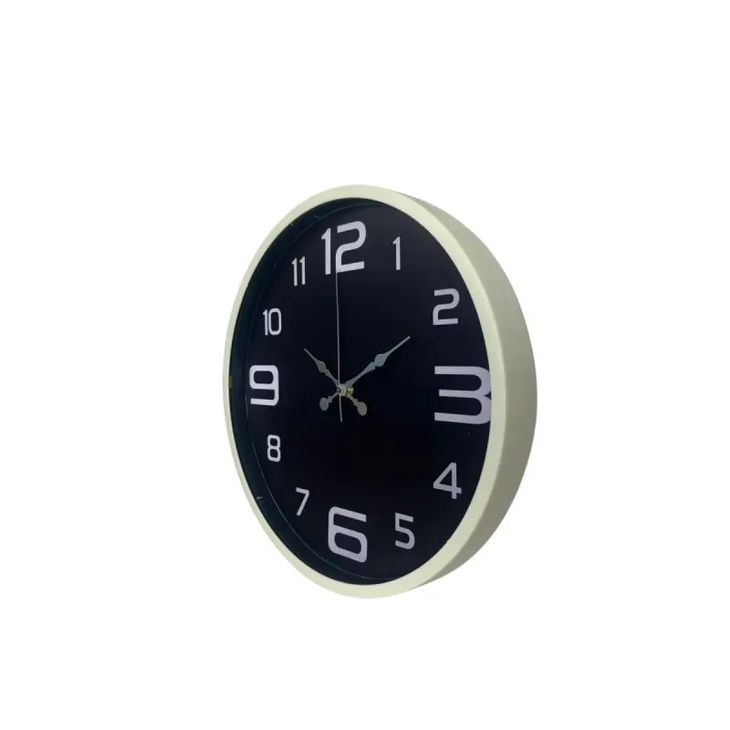 Krem Plastik Duvar Saati 36 cm · Model PP-3609X
