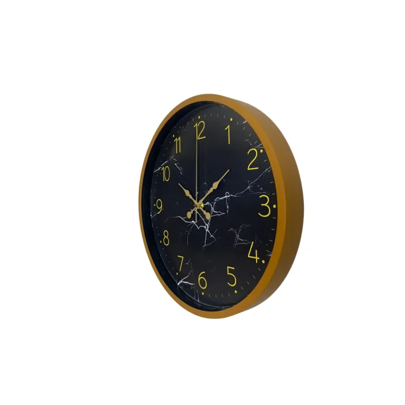 Desenli Kahverengi Plastik Duvar Saati 36 cm · Model PP-3611I