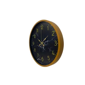 Desenli Kahverengi Plastik Duvar Saati 36 cm · Model PP-3611I