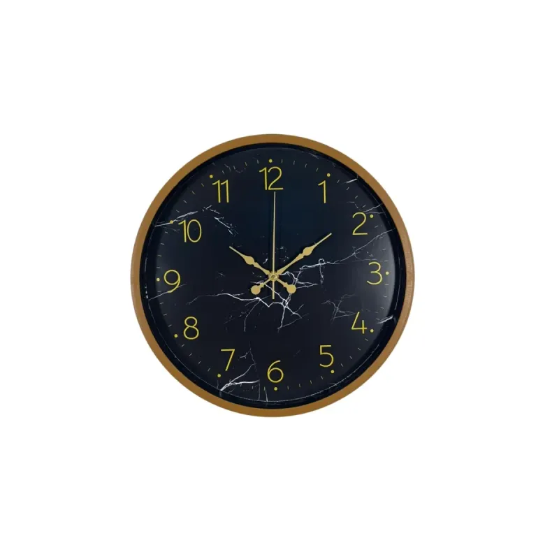 Desenli Kahverengi Plastik Duvar Saati 36 cm · Model PP-3611I