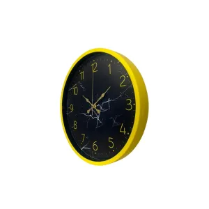 Desenli Sarı Plastik Duvar Saati 36 cm · Model PP-3611Y
