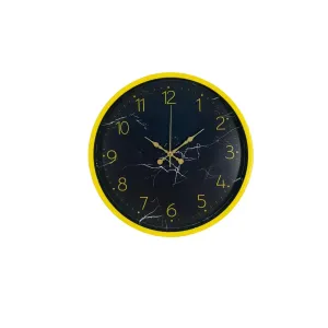 Desenli Sarı Plastik Duvar Saati 36 cm · Model PP-3611Y