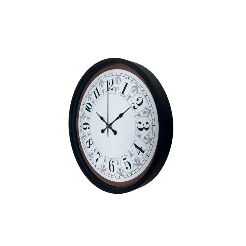 Siyah Plastik Duvar Saati 36 cm · Model PP-3625B