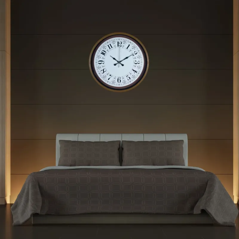 Kahverengi Plastik Duvar Saati 36 cm · Model PP-3625I