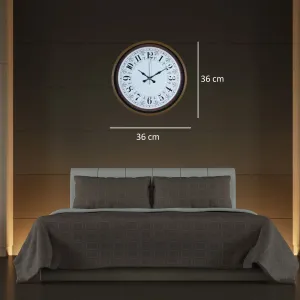 Kahverengi Plastik Duvar Saati 36 cm · Model PP-3625I