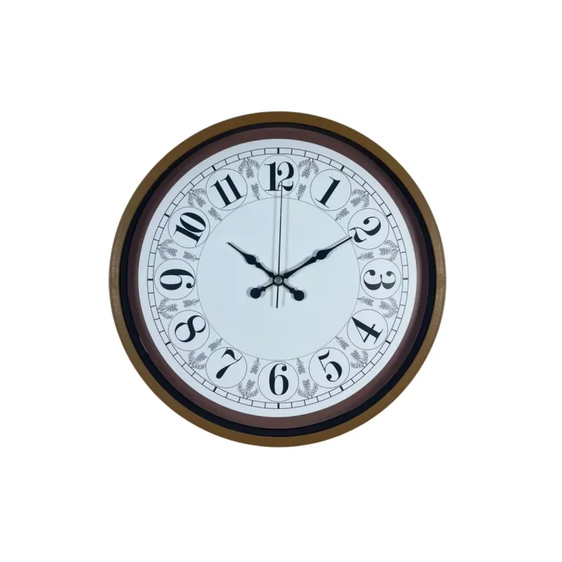 Kahverengi Plastik Duvar Saati 36 cm · Model PP-3625I