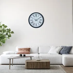 Roma Rakamlı Siyah Plastik Duvar Saati 36 cm · Model PP-3652B