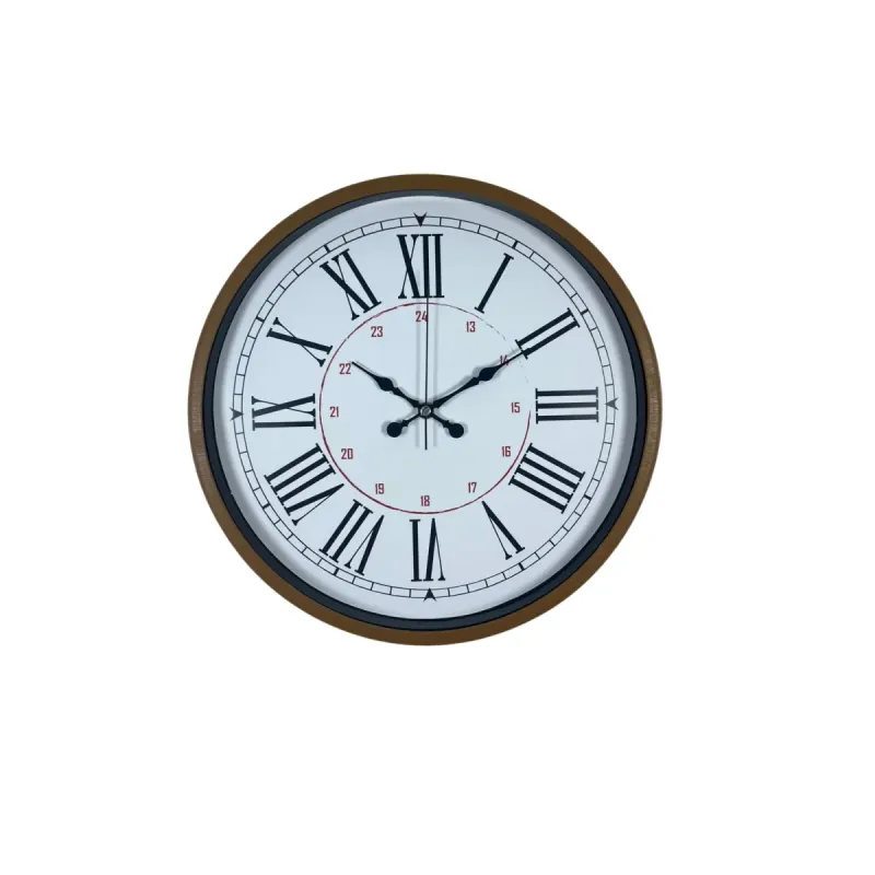 Roma Rakamlı Kahverengi Plastik Duvar Saati 36 cm · Model PP-3652I