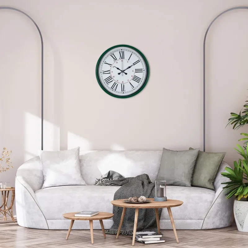 Yeşil Plastik Duvar Saati 36 cm · Model PP-3652L