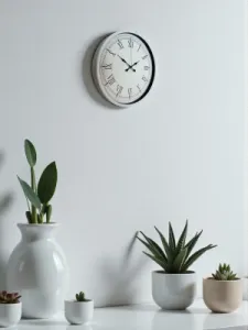 Roma Rakamlı Beyaz Plastik Duvar Saati 36 cm · Model PP-3655W