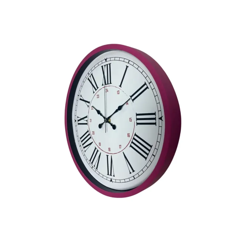 Pembe Plastik Duvar Saati 36 cm · Model PP-3652P