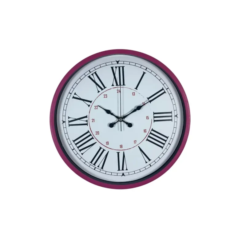 Pembe Plastik Duvar Saati 36 cm · Model PP-3652P