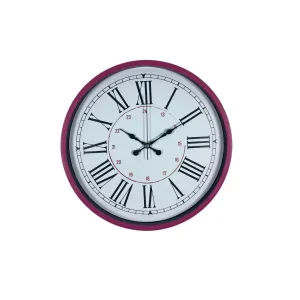 Pembe Plastik Duvar Saati 36 cm · Model PP-3652P