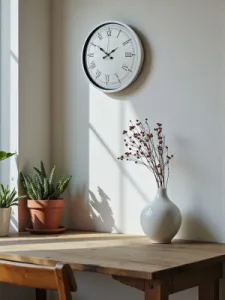 Roma Rakamlı Beyaz Plastik Duvar Saati 36 cm · Model PP-3655W